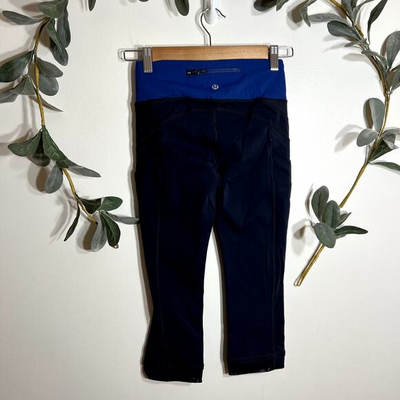 Lululemon Blue Cropped Leggings LAST CALL - Picture 4 of 5